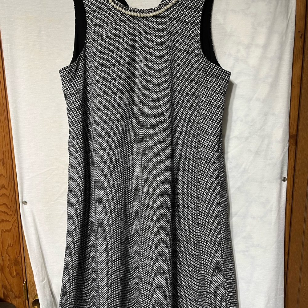 Karl Lagerfeld Black and White Sheath‎ Midi Dress